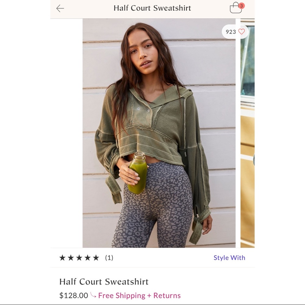 New Free People Half Court Sweatshirt